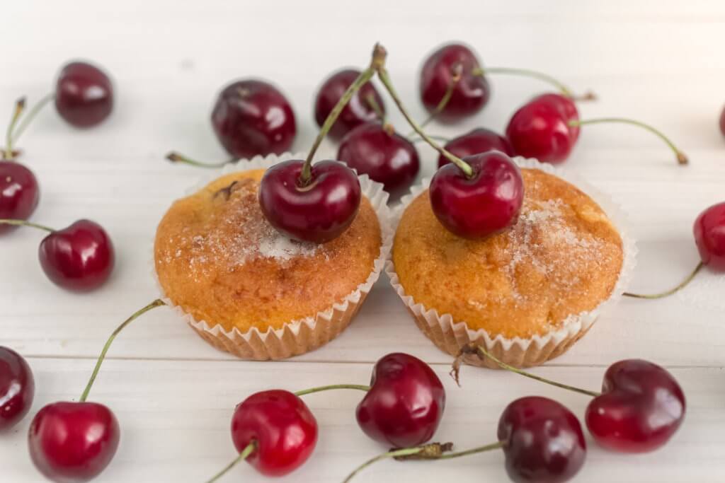 muffins con cereza