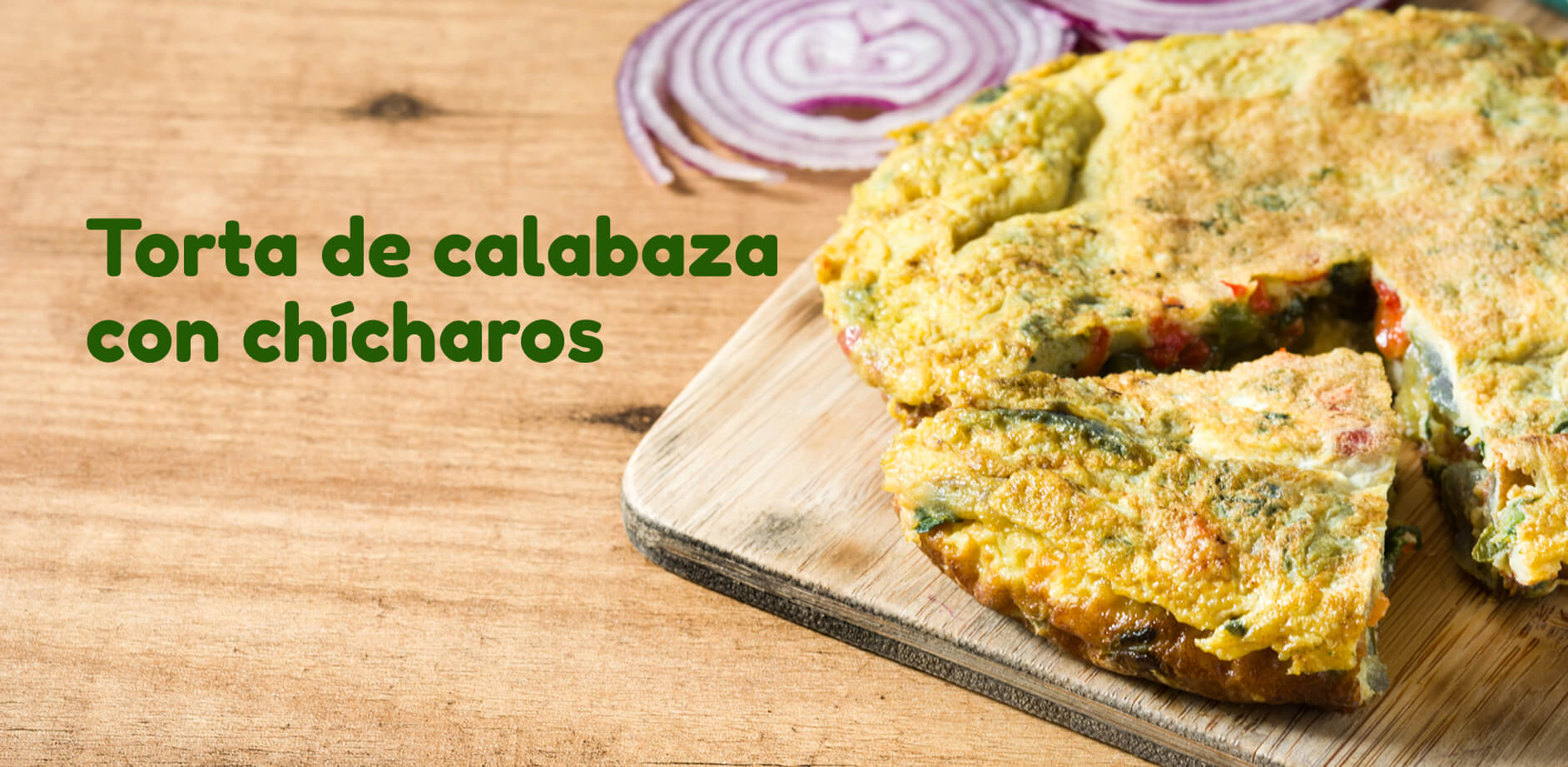 Torta de calabaza con chícharos